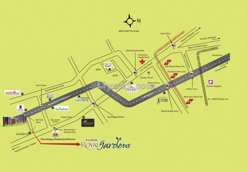 Location Map of Rajwada Royal Gardens